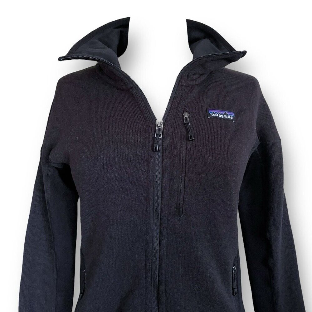 Patagonia Women Performance Better Sweater Jacket Sz Small Black Full Zip Pocket - Picture 2 of 6